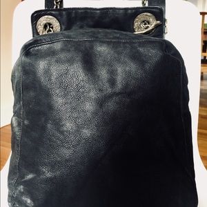 Vintage 80s DKNY Leather Backpack